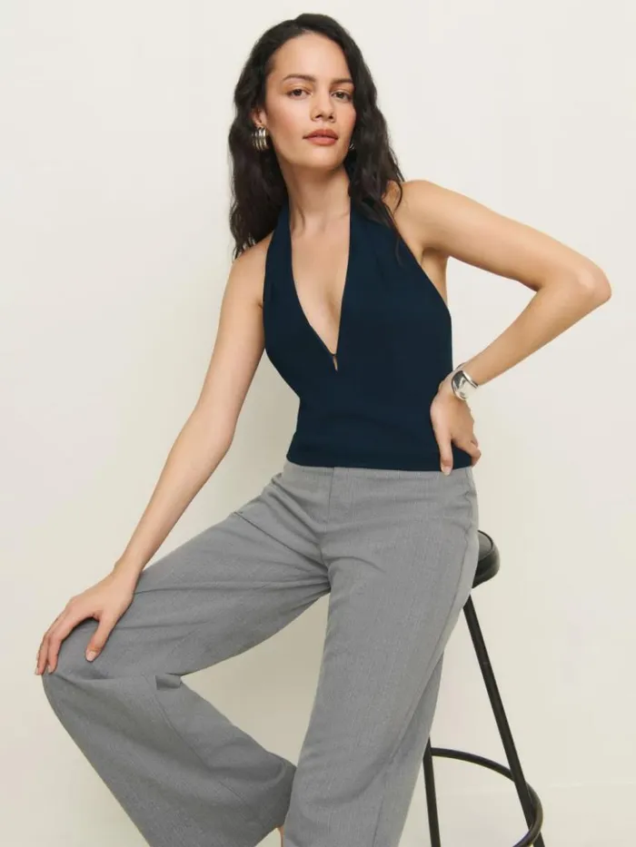 Clothing The Reformation Kyra Top Midnight
