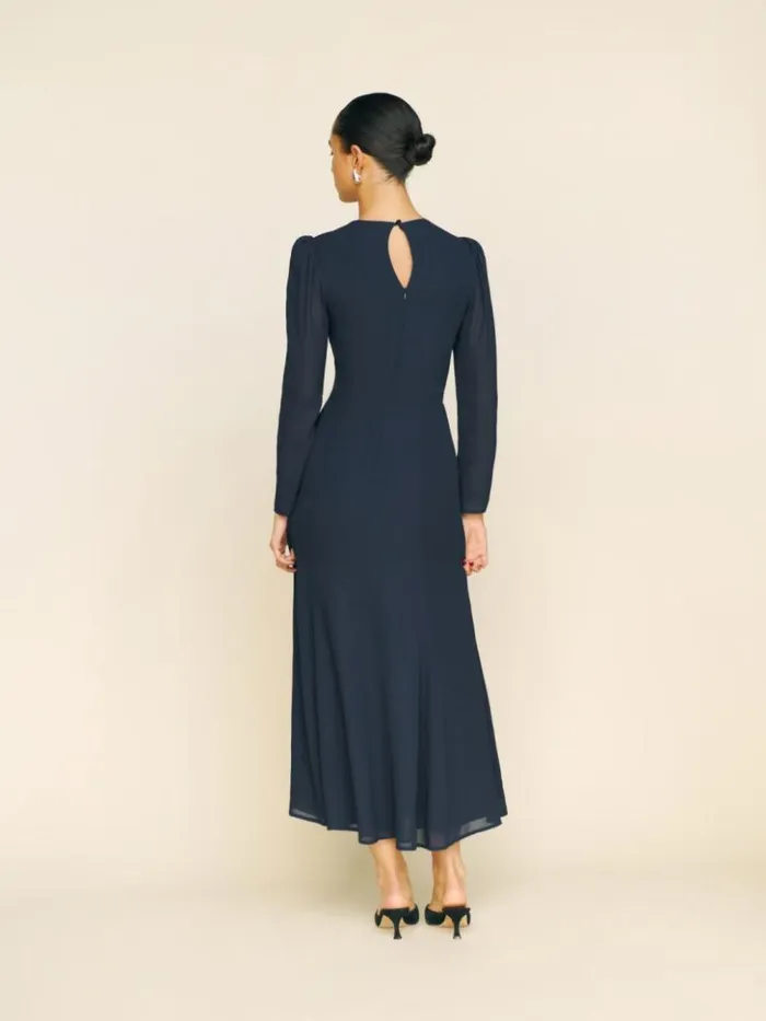 Clothing The Reformation Lysander Dress Midnight