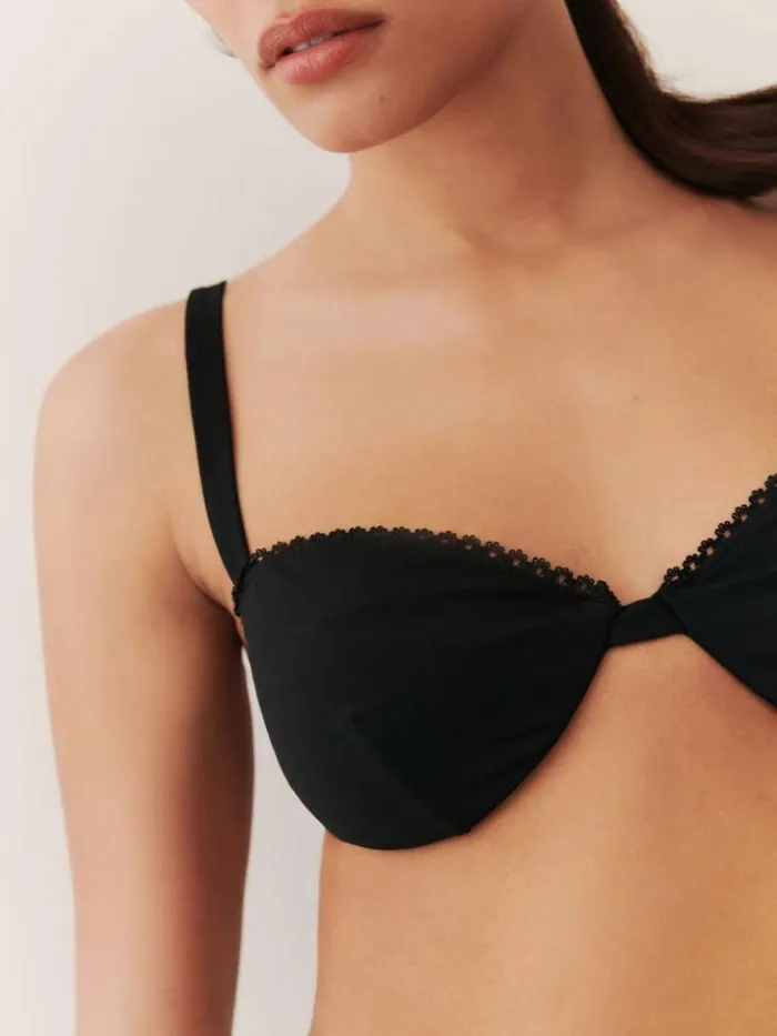 Clothing The Reformation Maldives Bikini Top Black