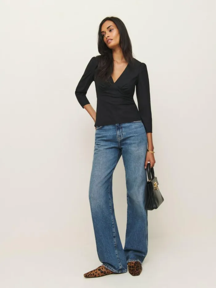 Clothing The Reformation Marisa Top Black