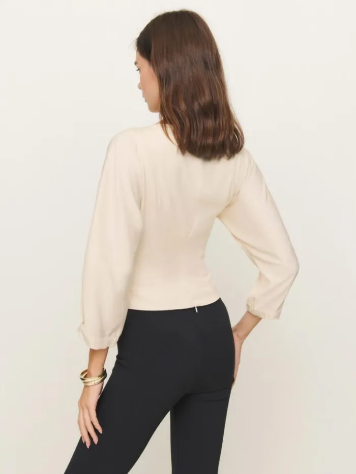 Clothing The Reformation Martha Top Sugar