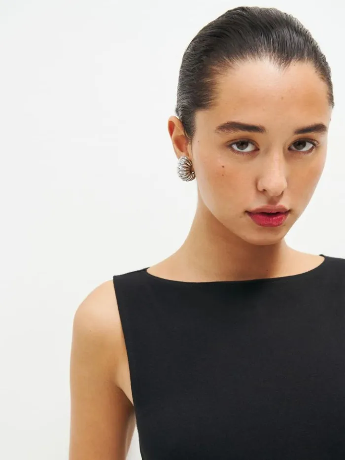 Clothing The Reformation Nataly Knit Dress Black