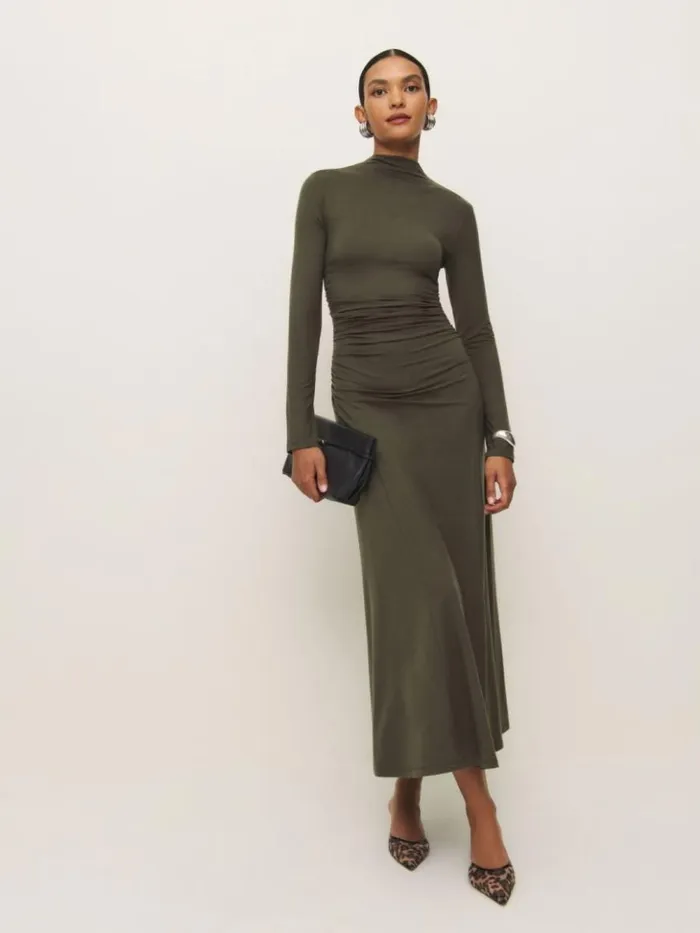 Clothing The Reformation Nemy Knit Dress Pine Tree
