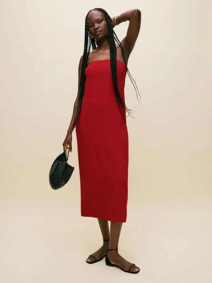 Clothing The Reformation Nino Dress Lipstick