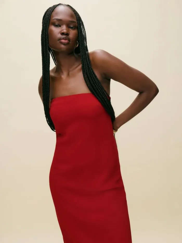 Clothing The Reformation Nino Dress Lipstick