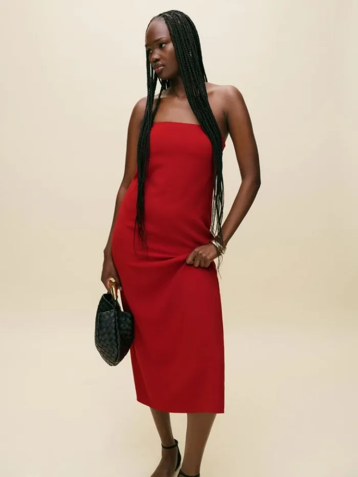 Clothing The Reformation Nino Dress Lipstick