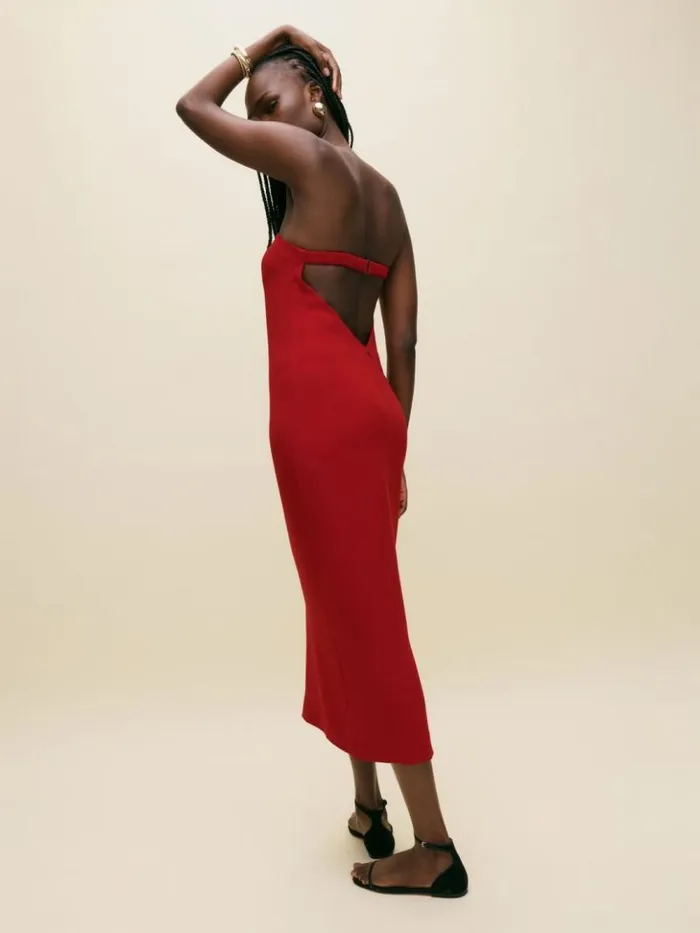 Clothing The Reformation Nino Dress Lipstick
