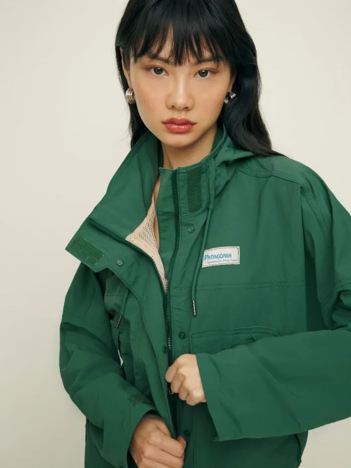 Clothing The Reformation Patagonia Women039s Skysail Jacket Conifer Green