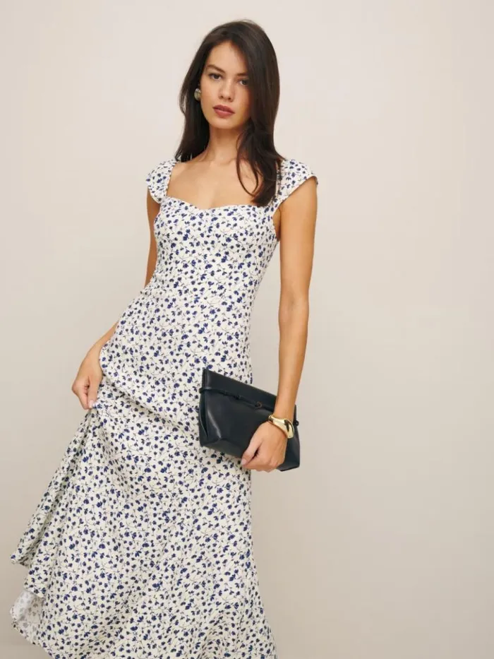 Clothing The Reformation Petites Bryson Dress Mykonos