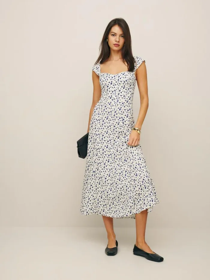 Clothing The Reformation Petites Bryson Dress Mykonos