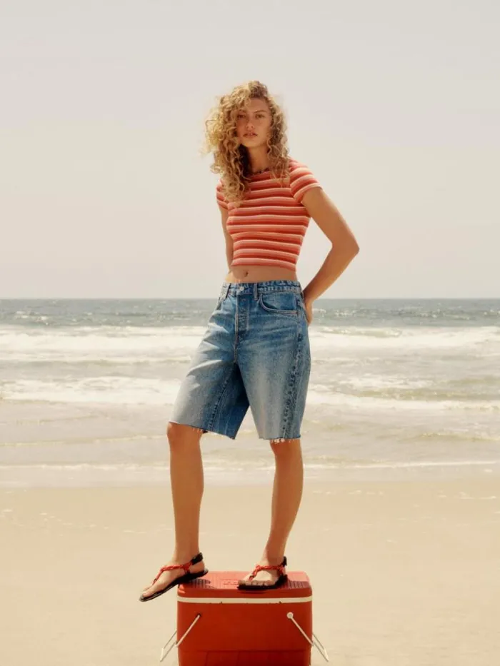 Clothing The Reformation Raye Mid Rise Denim Jorts Colorado