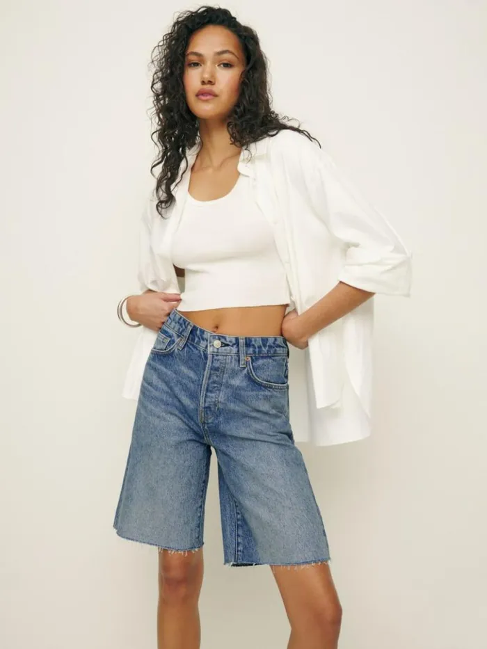 Clothing The Reformation Raye Mid Rise Denim Jorts Colorado