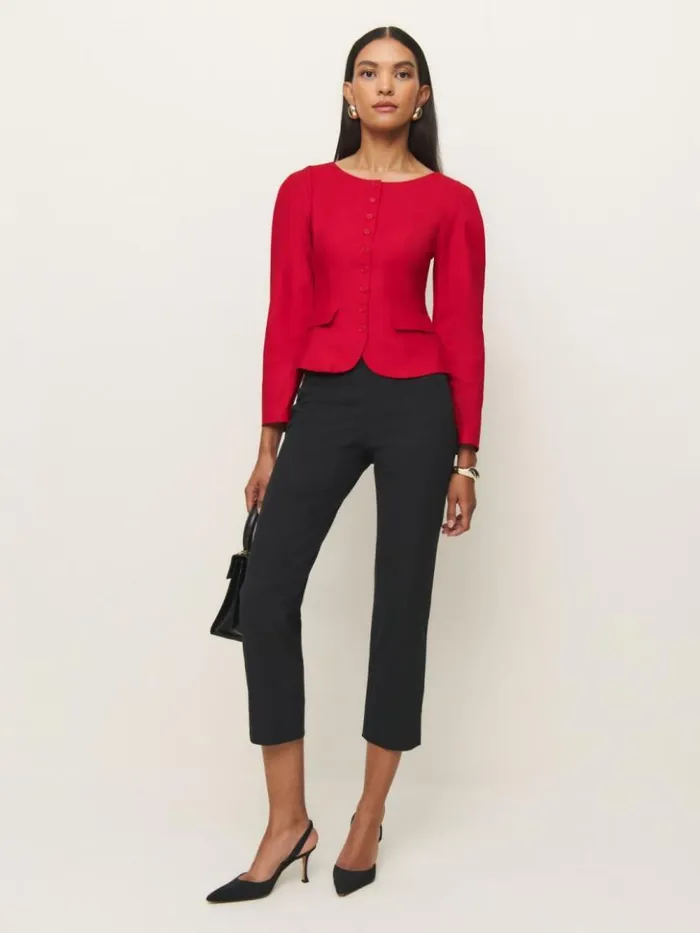 Clothing The Reformation Sarai Top Lipstick