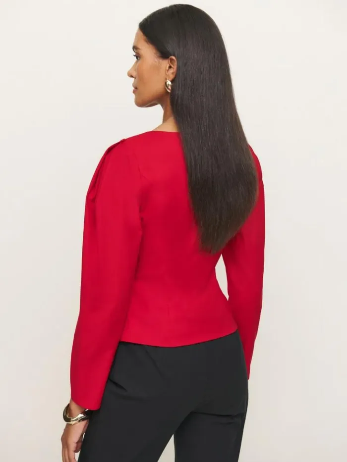 Clothing The Reformation Sarai Top Lipstick