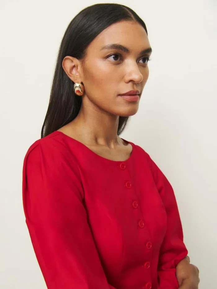 Clothing The Reformation Sarai Top Lipstick