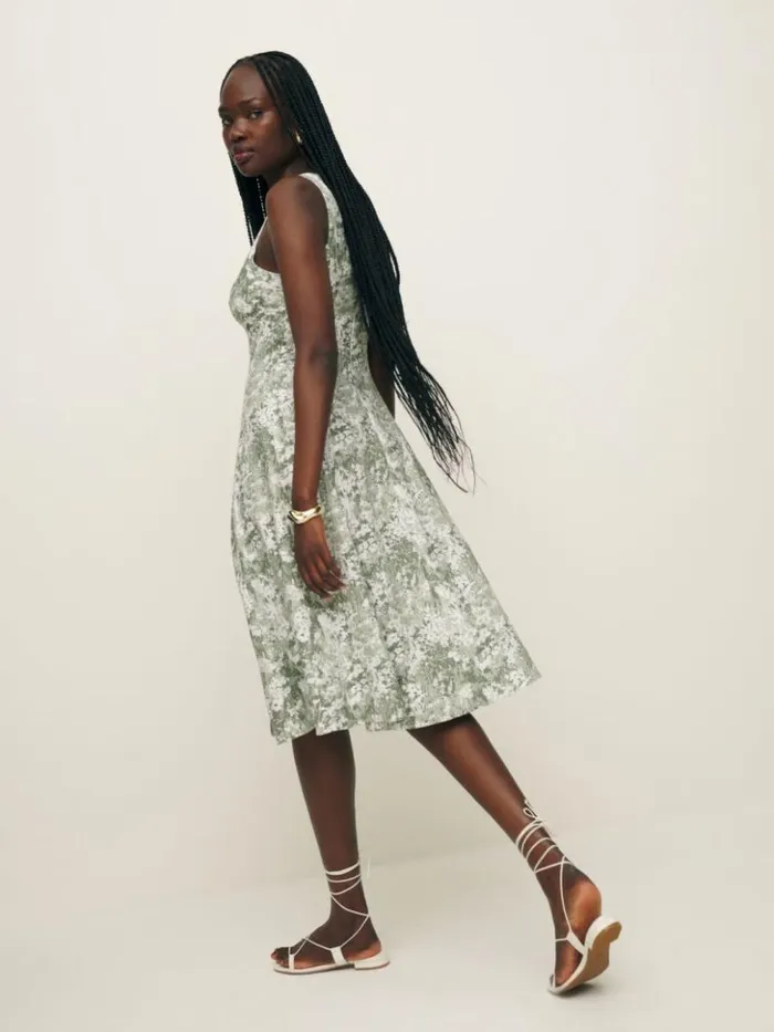 Clothing The Reformation Sebastien Linen Dress Glade