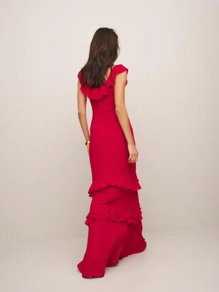 ClothingWeddings The Reformation Tripoli Dress Cherry