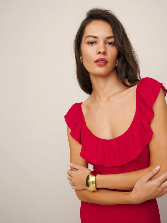 ClothingWeddings The Reformation Tripoli Dress Cherry