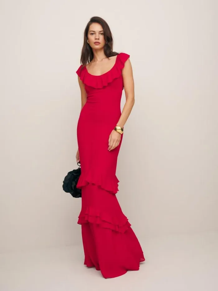 ClothingWeddings The Reformation Tripoli Dress Cherry