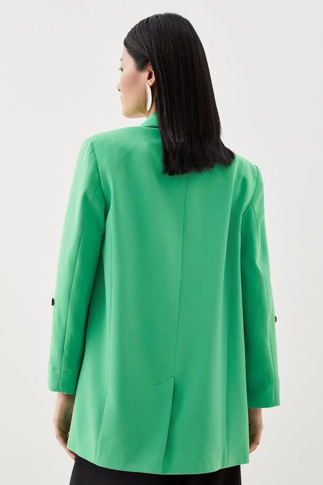 Coats and Jackets Women Karen Millen Soft Tailored Relaxed Blazer Green