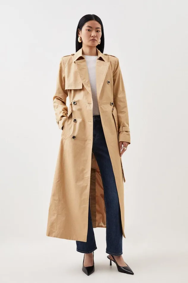 Coats and Jackets Women Karen Millen Tailored Classic Belted Trench Coat