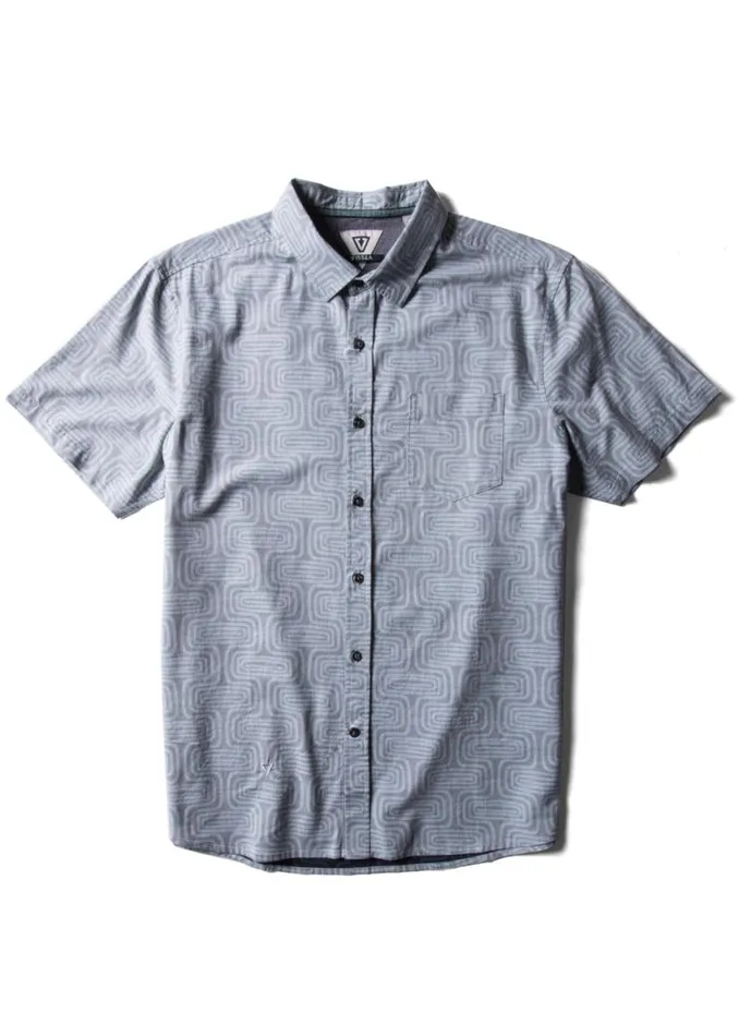 Congos Eco Ss Shirt Stone Blue Men Vissla Shirts and Flannels