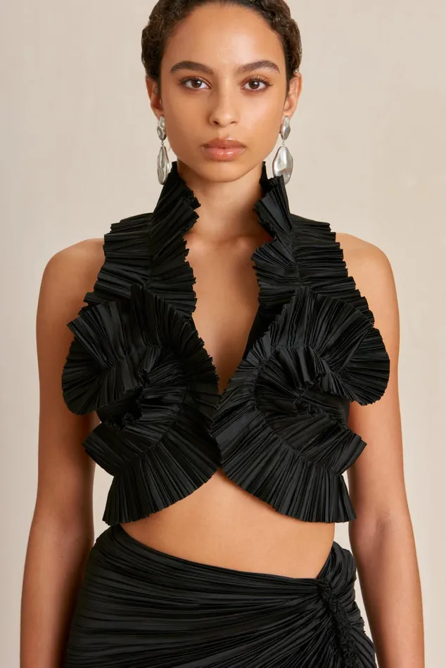 Cult Gaia Adilia Top Black Women Tops