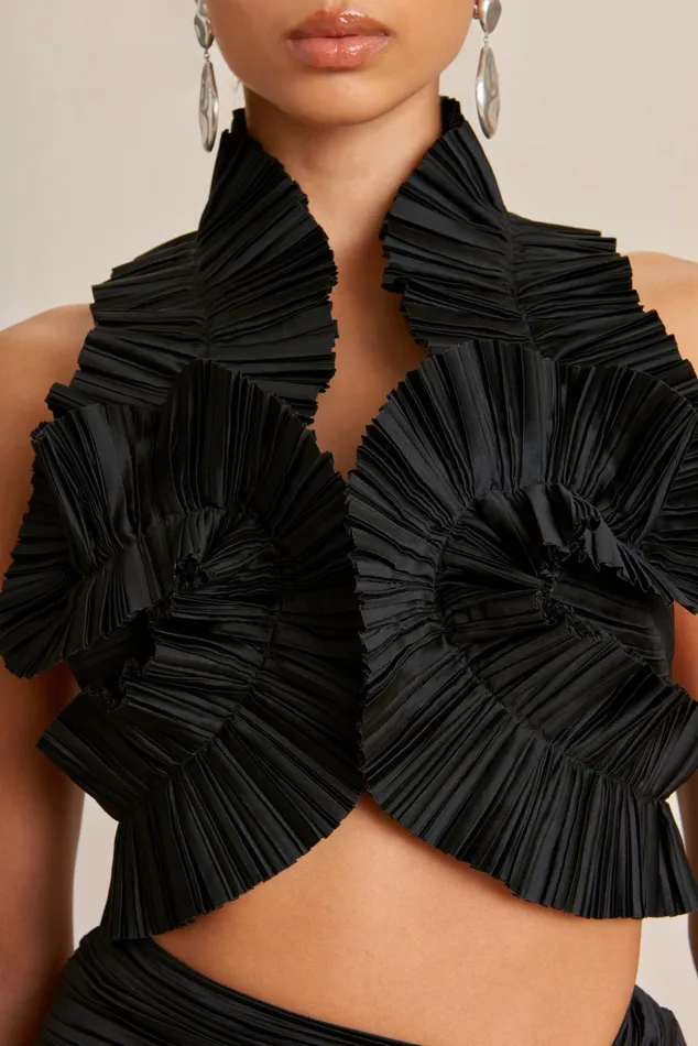 Cult Gaia Adilia Top Black Women Tops