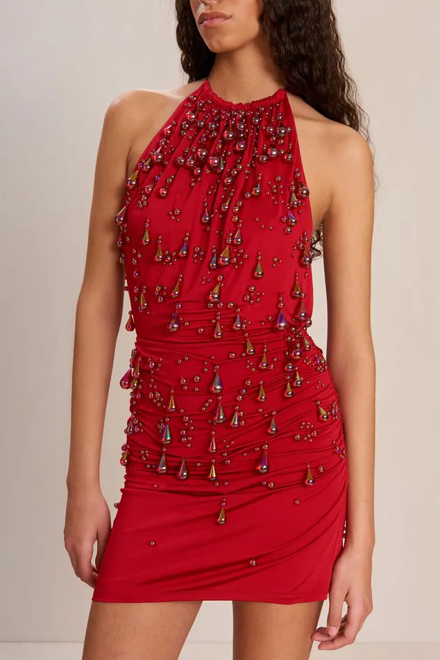 Cult Gaia Artemis Dress Merlot Women Dresses