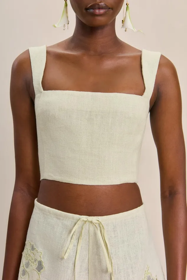 Cult Gaia Camilla Top Light Honeydew Women Tops