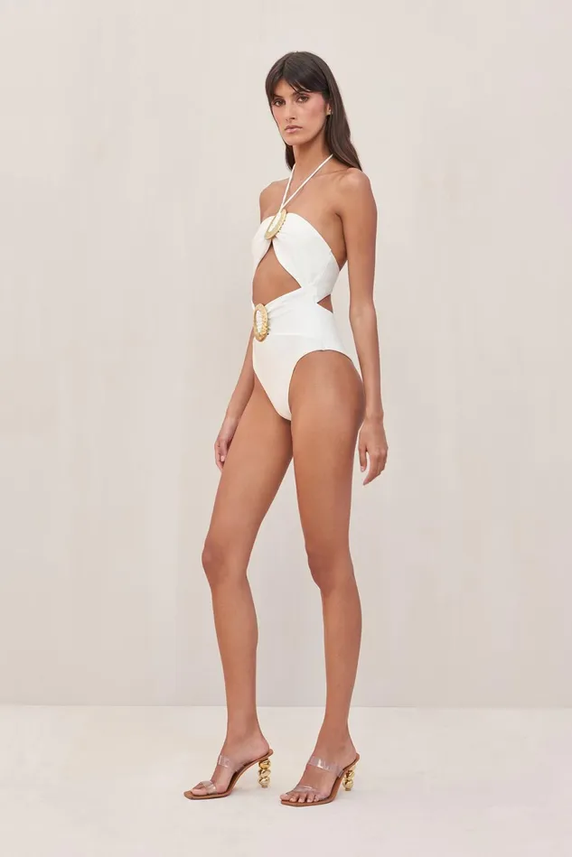 Cult Gaia Eshita One Piece Off White Women One Pieces Cult Gaia Eshita One Piece Off White Women One Pieces