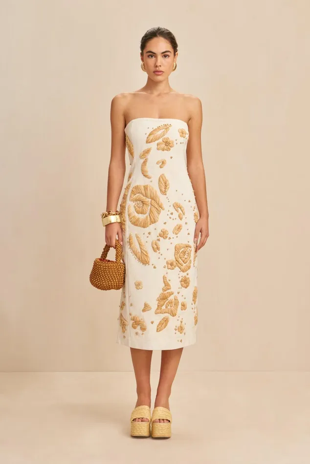 Cult Gaia Fina Dress Indu Ecru Women Dresses