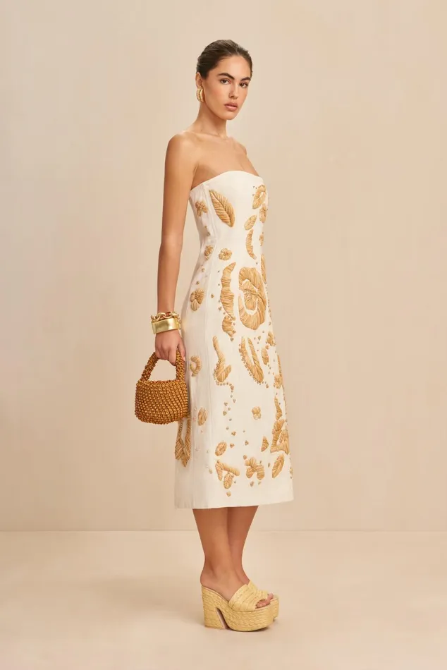 Cult Gaia Fina Dress Indu Ecru Women Dresses