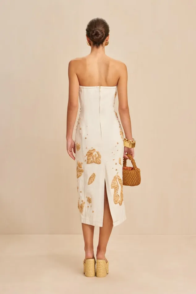 Cult Gaia Fina Dress Indu Ecru Women Dresses
