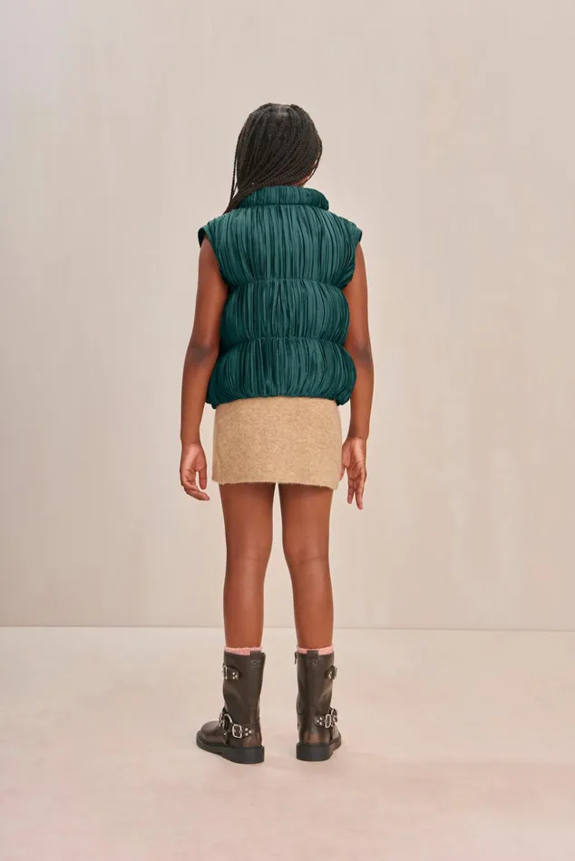 Cult Gaia Frannie Puffer Forest Green Kids Tops