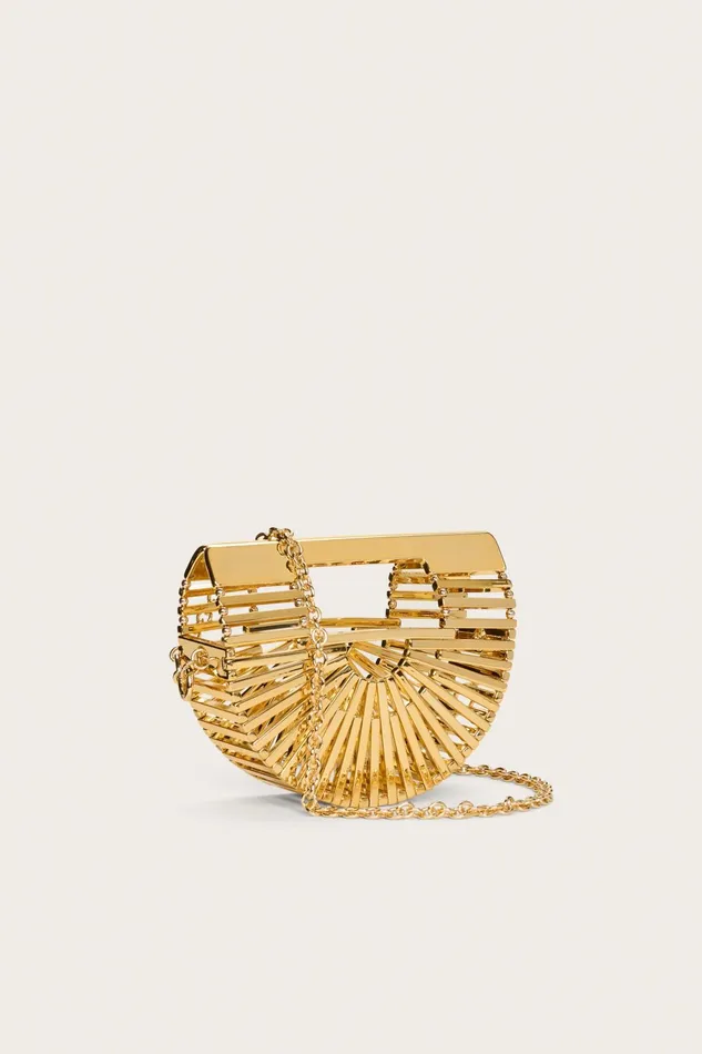 Cult Gaia GaiaS Ark Nano Crossbody Shiny Brass Women Crossbody Bags