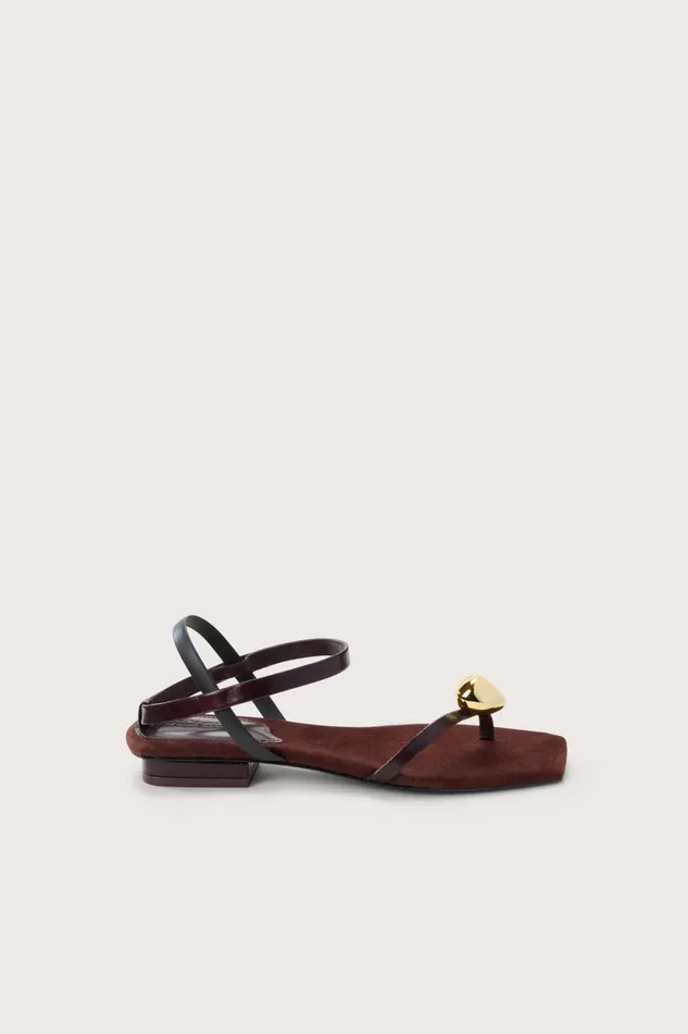 Cult Gaia Illene Sandal Espresso Women Flats