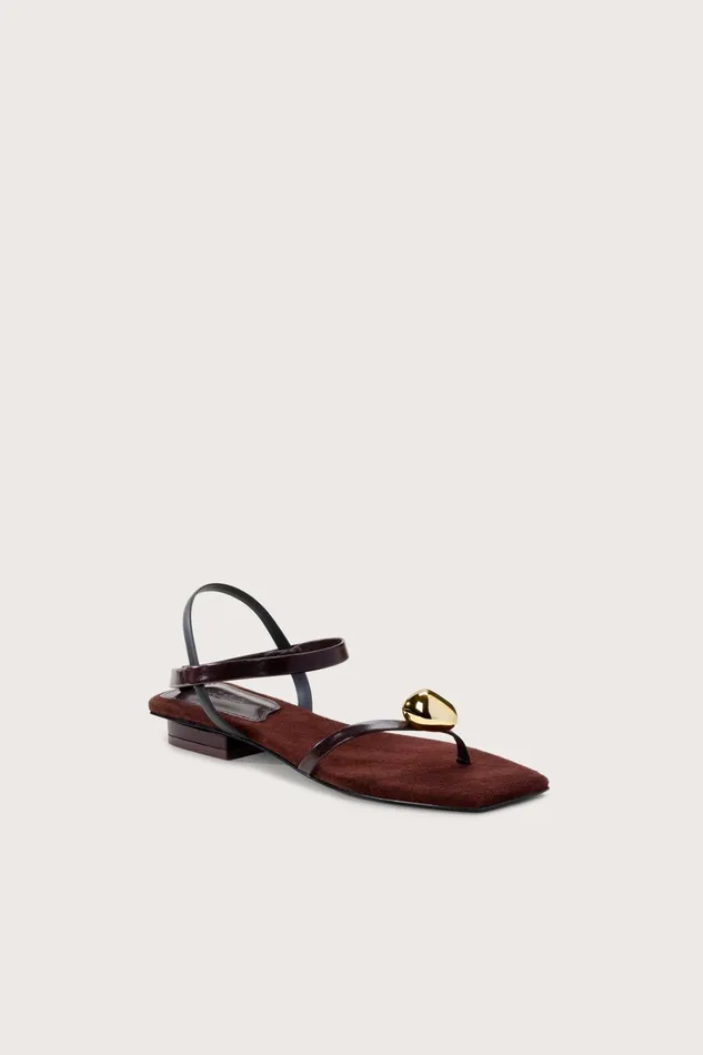Cult Gaia Illene Sandal Espresso Women Flats