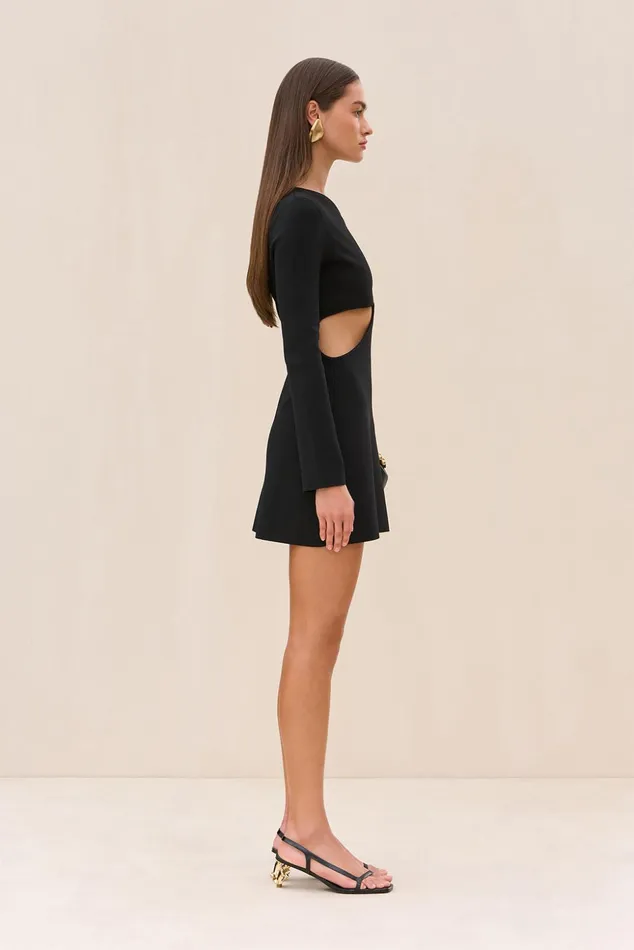 Cult Gaia Lia Knit Dress Black Women Knits