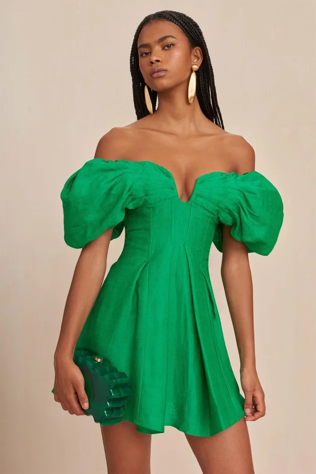 Cult Gaia Lissett Dress Malachite Women Dresses