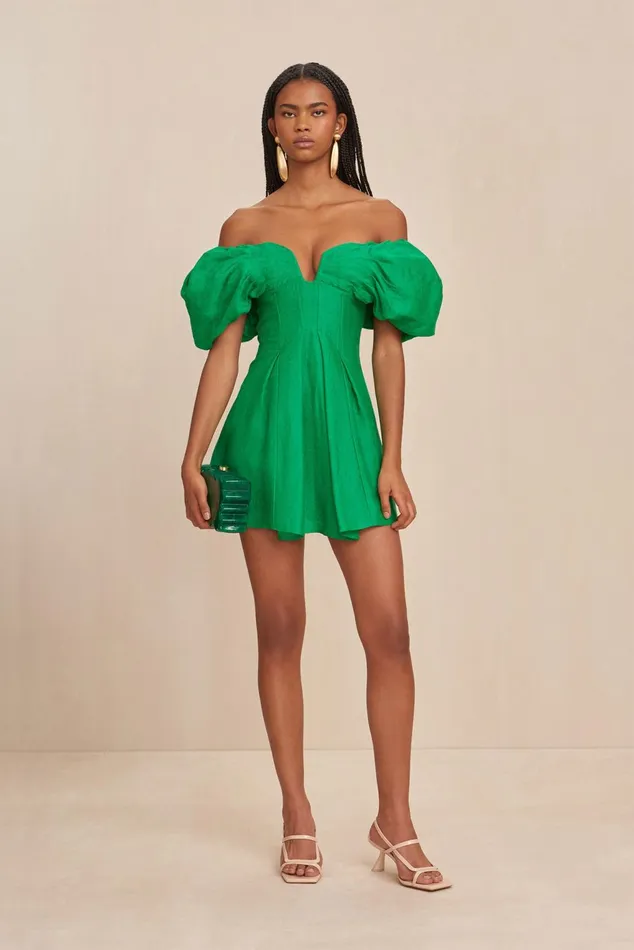 Cult Gaia Lissett Dress Malachite Women Dresses