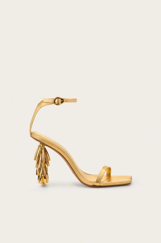 Cult Gaia Sunella Sandal Gold Women Evening