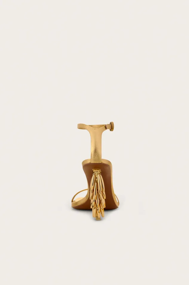 Cult Gaia Sunella Sandal Gold Women Evening
