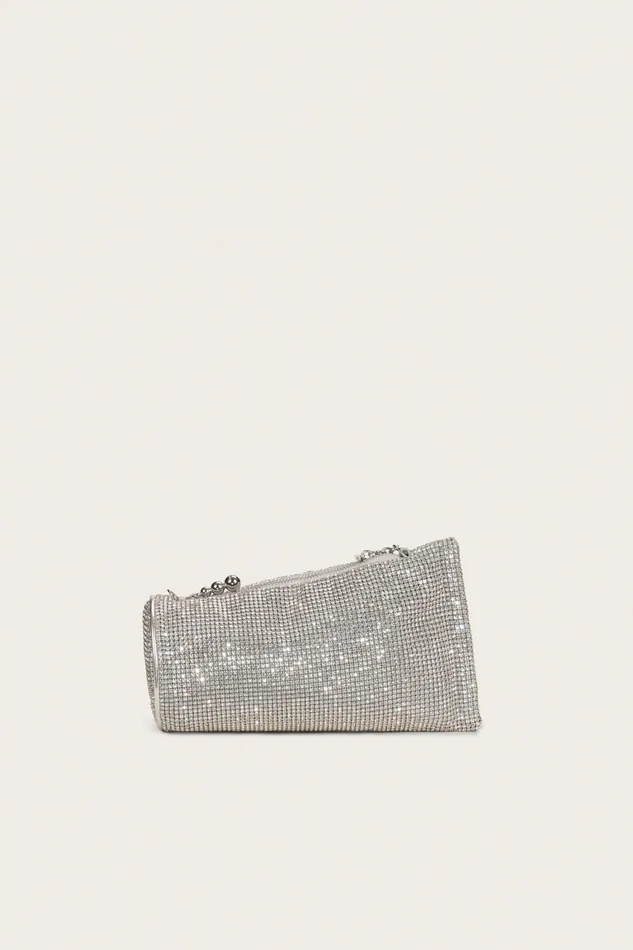 Cult Gaia Viera Rhinestone Wristlet Clear Women Mini Bags