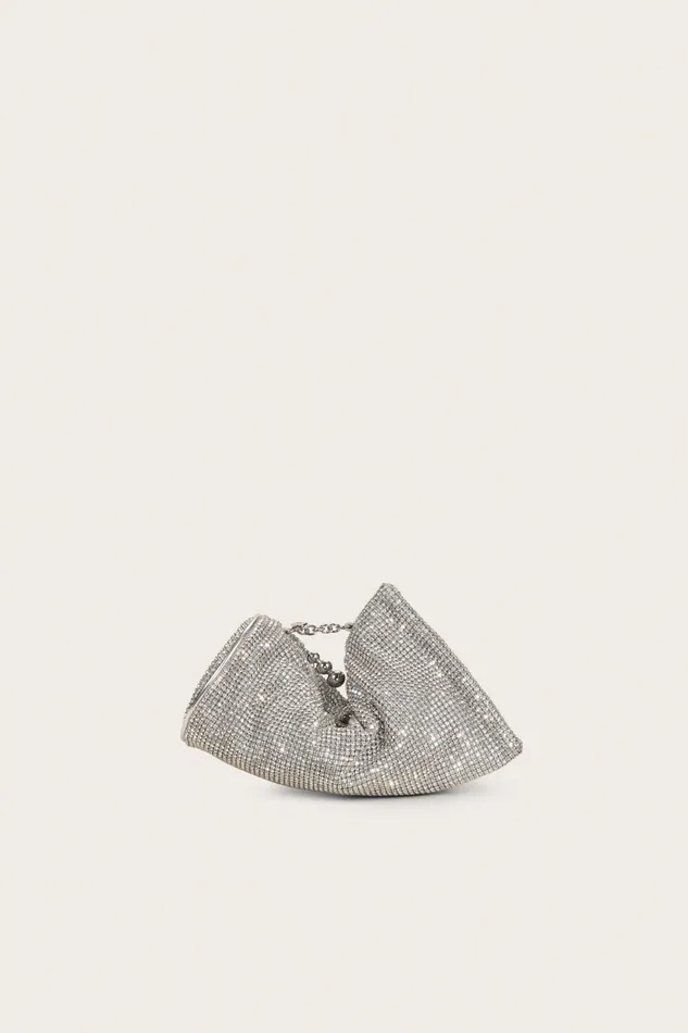 Cult Gaia Viera Rhinestone Wristlet Clear Women Mini Bags