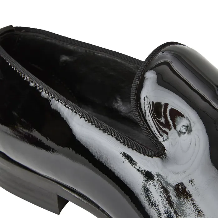 Danilo ALine Patent Leather Smoking SlipperBlack Men Bruno Magli Loafers and Slipons