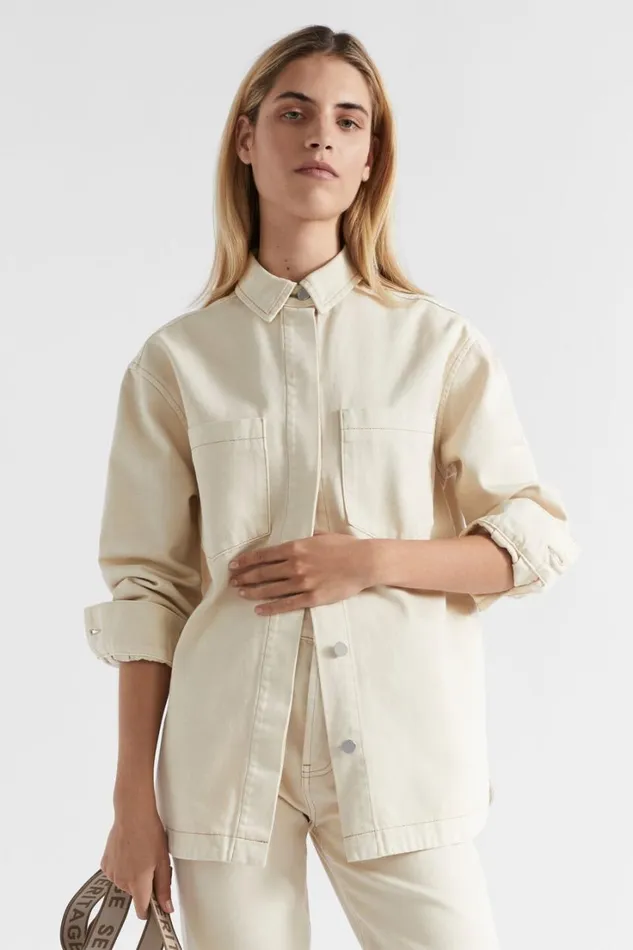 Denim Woman Seed Heritage Denim Overshirt Magnolia