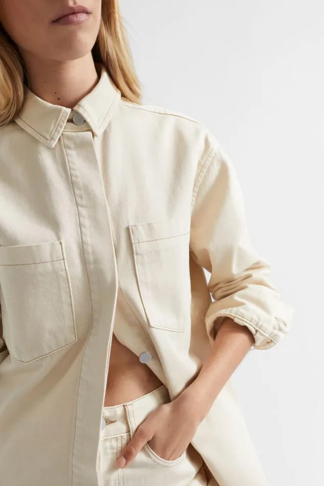 Denim Woman Seed Heritage Denim Overshirt Magnolia