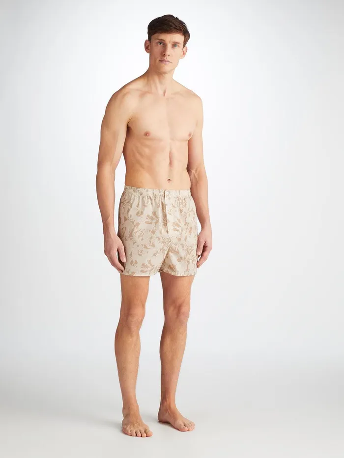 Derek Rose Classic Fit Boxers Ledbury 73 Cotton Batiste Sand Men Classic Fit Boxer Shorts