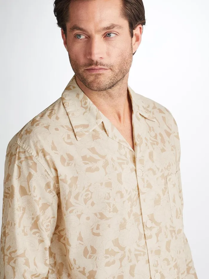 Derek Rose Classic Fit Pajamas Ledbury 73 Cotton Batiste Sand Men Classic Fit Pajamas Derek Rose Classic Fit Pajamas Ledbury 73 Cotton Batiste Sand Men Classic Fit Pajamas
